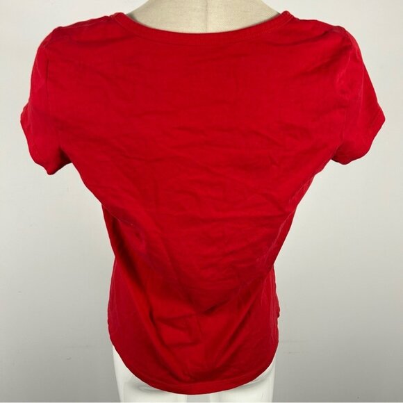 **Maple leaf Red Graphic Women's Top M - Picture 4 of 7